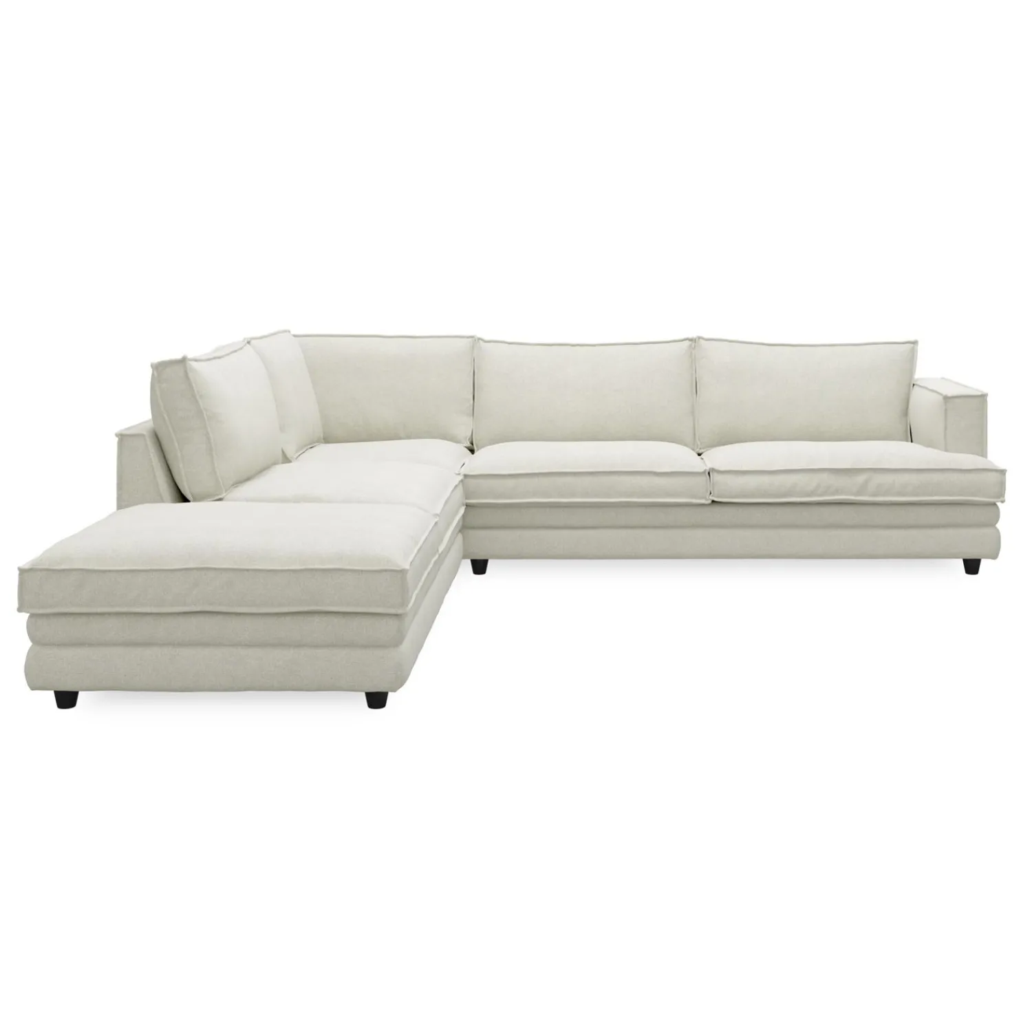 New ILVA Agir venstrevendt hjørnesofa med pufafslutning
