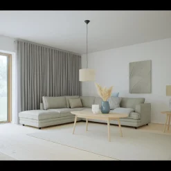 New ILVA Agir venstrevendt hjørnesofa med pufafslutning