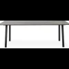 New ILVA Amy Spisebord 220 x 95 x 74 cm, plade i brun marmor + lige ben i sort metal