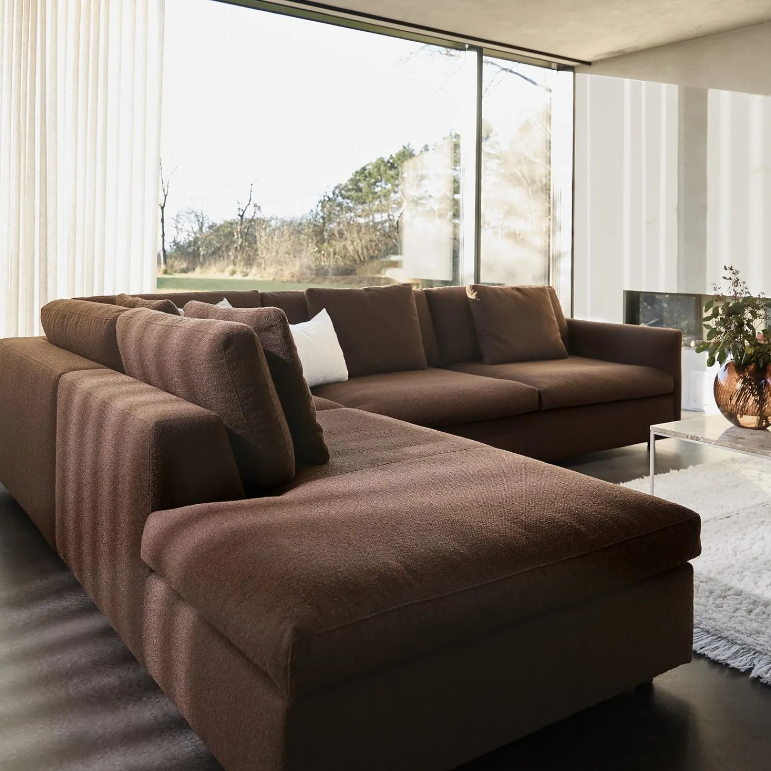 Discount ILVA Angolo venstrevendt sofa med pufafslutning