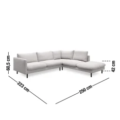 Outlet ILVA Bjorn højrevendt sofa med pufafslutning