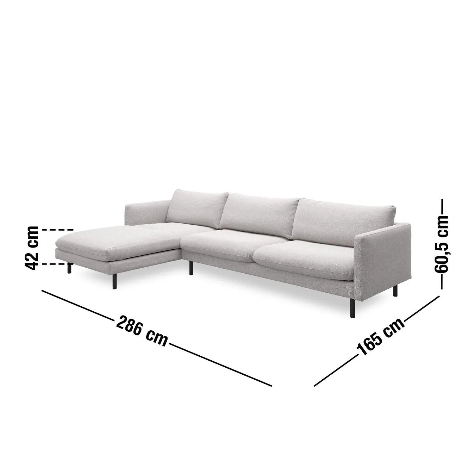 Hot ILVA Bjorn venstrevendt sofa med chaiselong