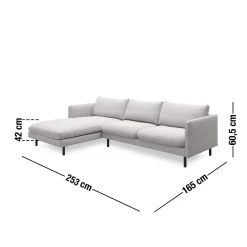 Online ILVA Bjorn venstrevendt sofa med chaiselong