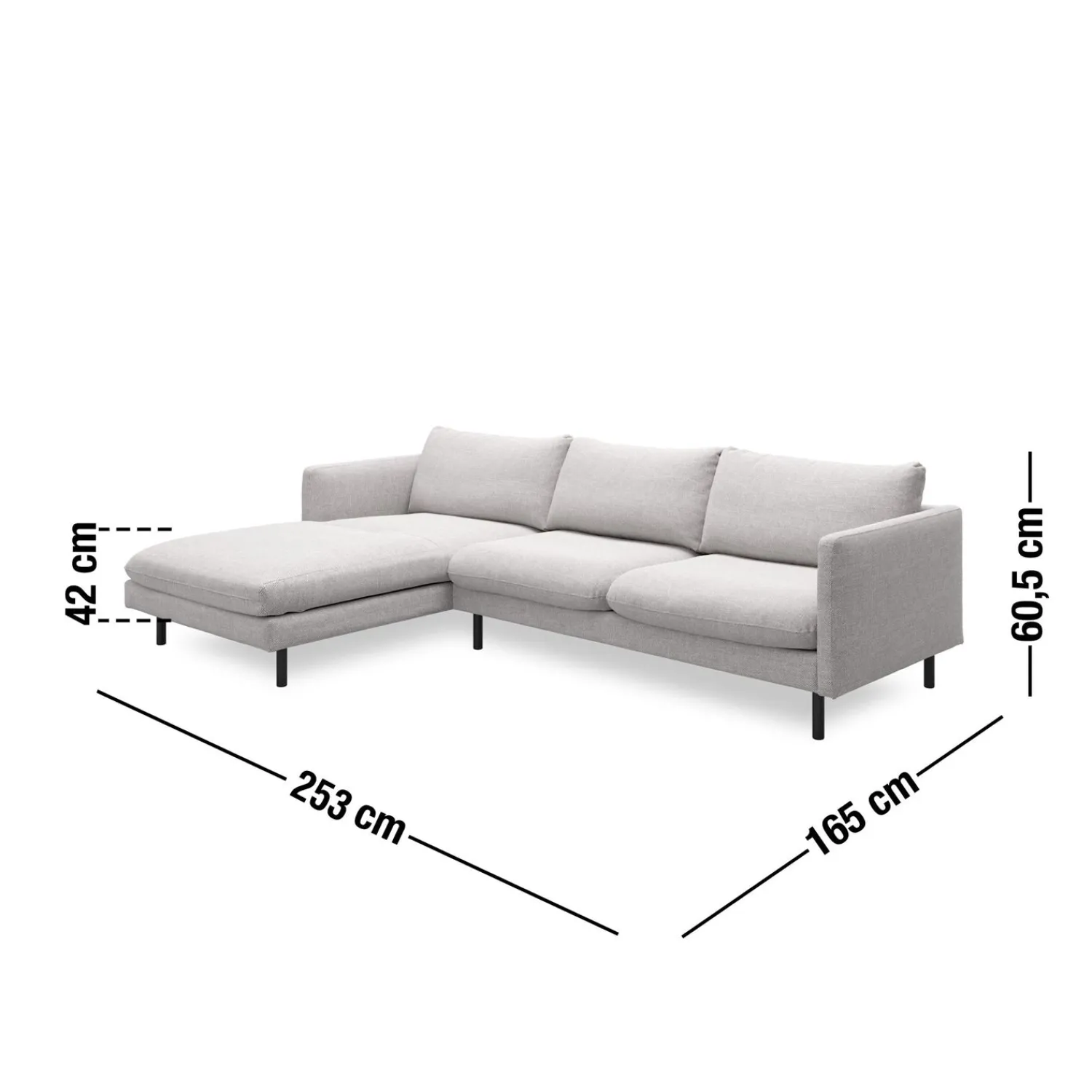Online ILVA Bjorn venstrevendt sofa med chaiselong