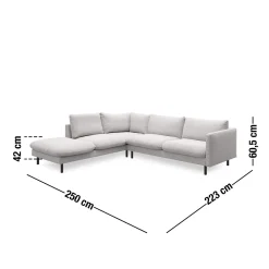 Best ILVA Bjorn venstrevendt sofa med pufafslutning