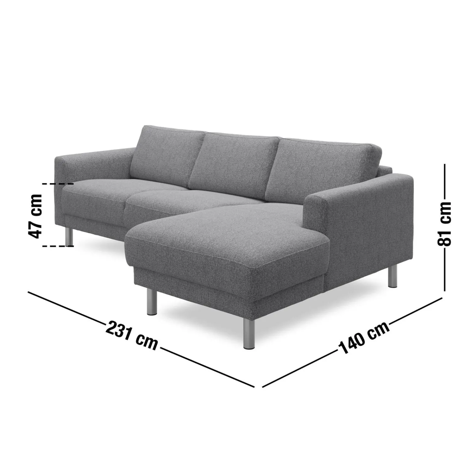 Sale ILVA Cleveland højrevendt sofa med chaiselong