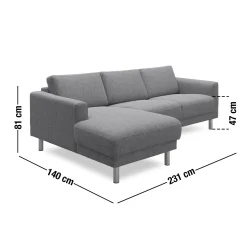 New ILVA Cleveland venstrevendt sofa med chaiselong
