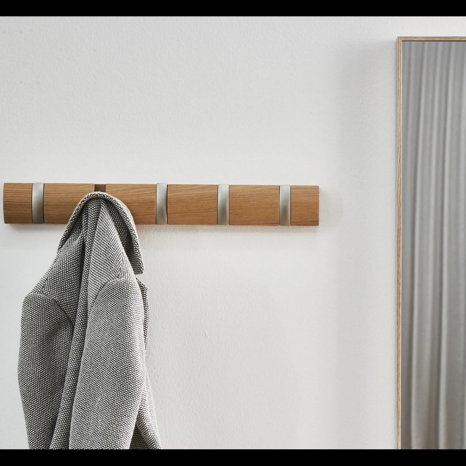 Outlet ILVA Flip Knagerække 51 x 7 cm 5 knager