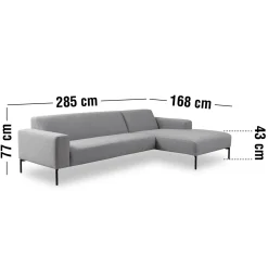 Hot ILVA Franklin højrevendt sofa med chaiselong