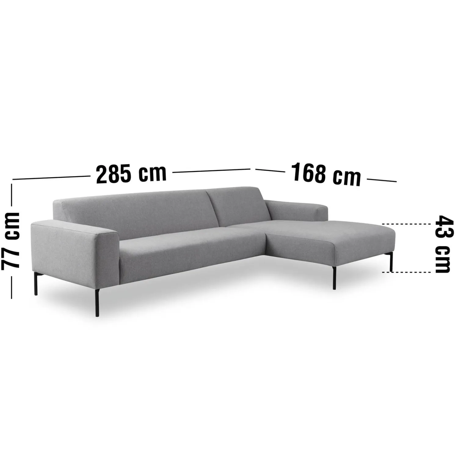 Hot ILVA Franklin højrevendt sofa med chaiselong