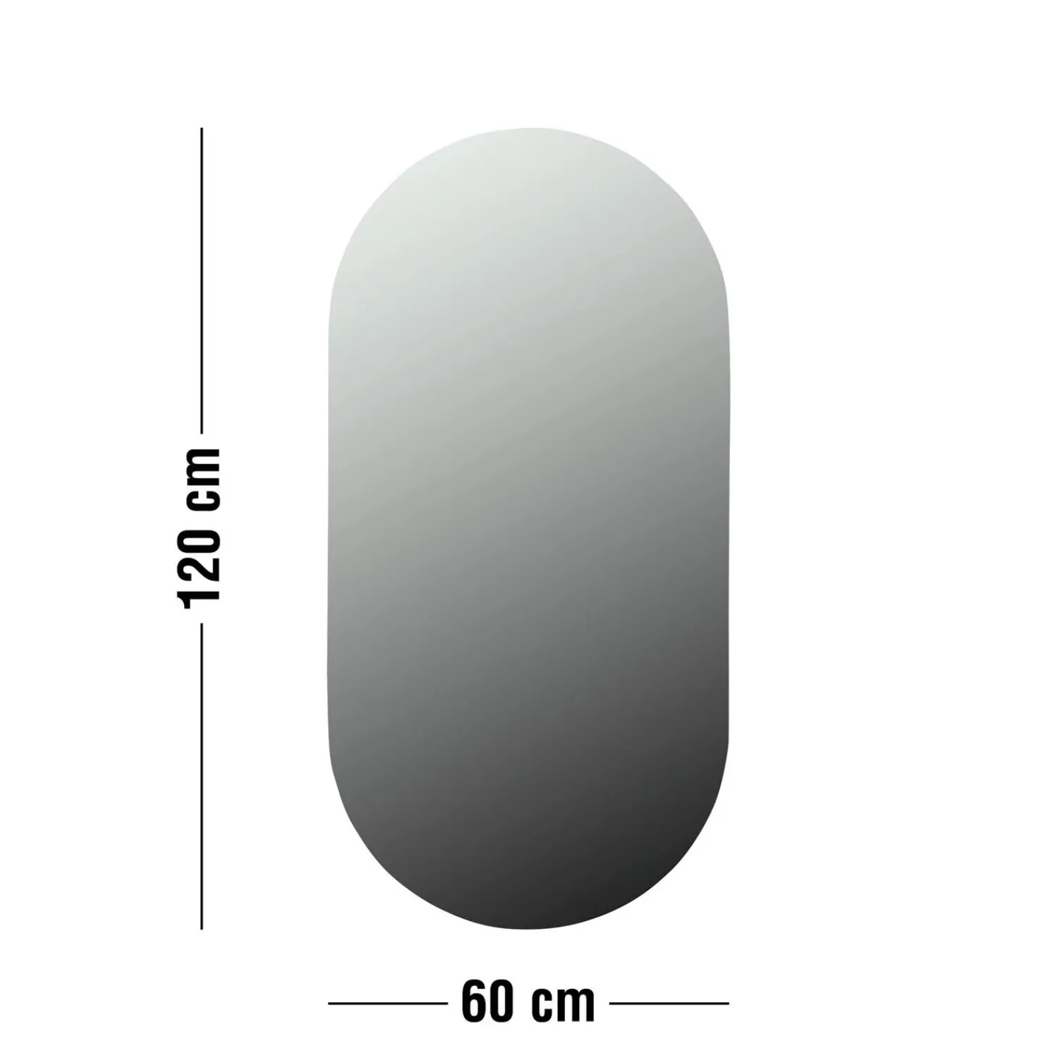 Outlet ILVA Gila oval 120 x 60 cm Spejl