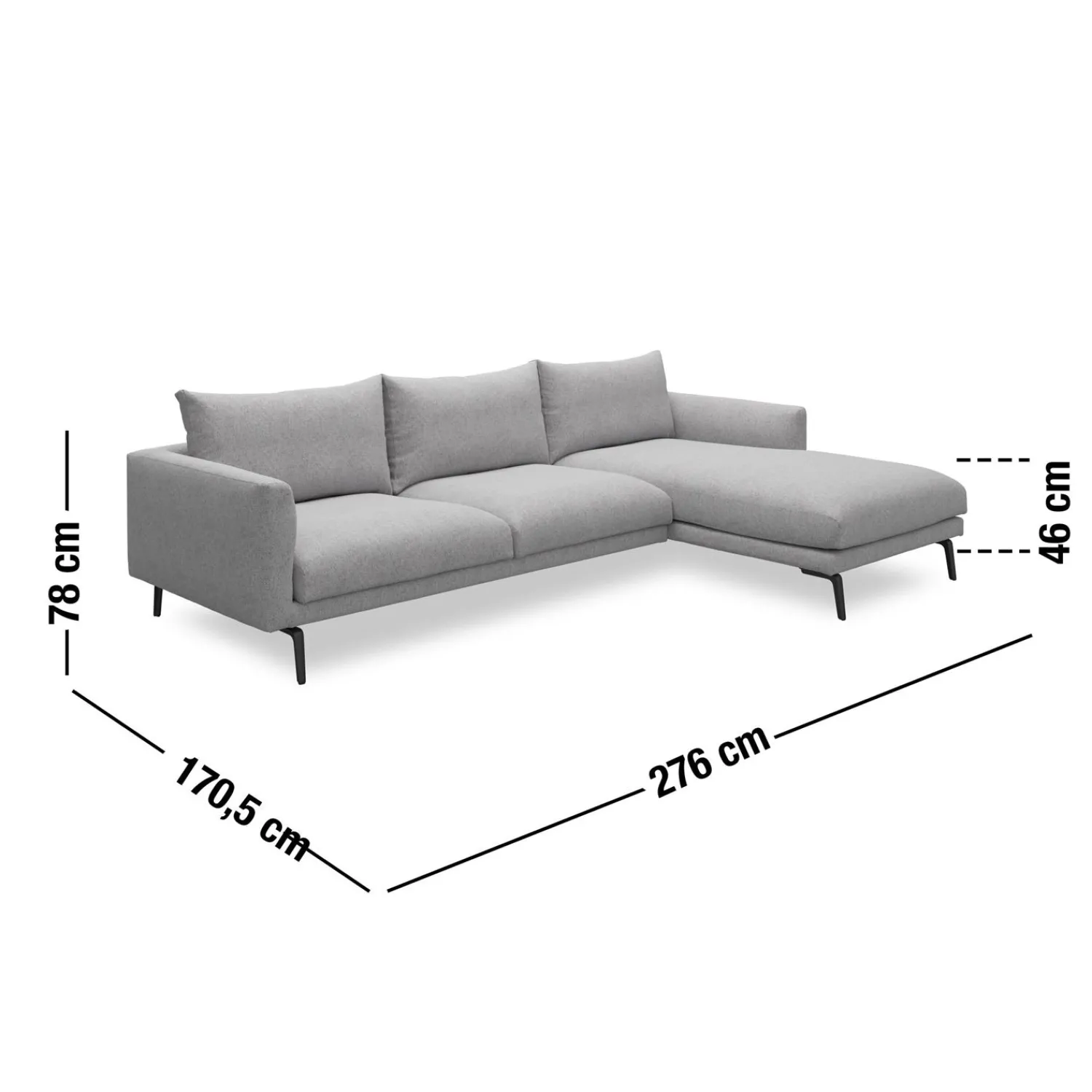 Hot ILVA Hallsberg højrevendt sofa med chaiselong