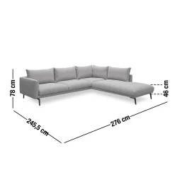 Sale ILVA Hallsberg højrevendt sofa med pufafslutning