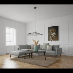 Online ILVA Hallsberg venstrevendt sofa med pufafslutning
