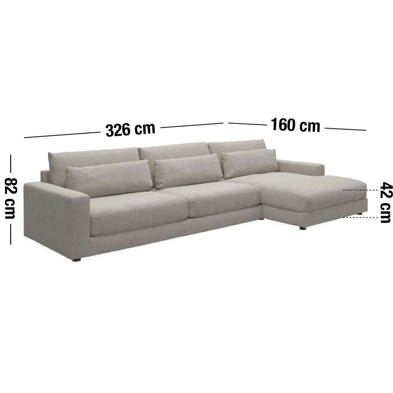 Hot ILVA Halmstad højrevendt sofa med chaiselong