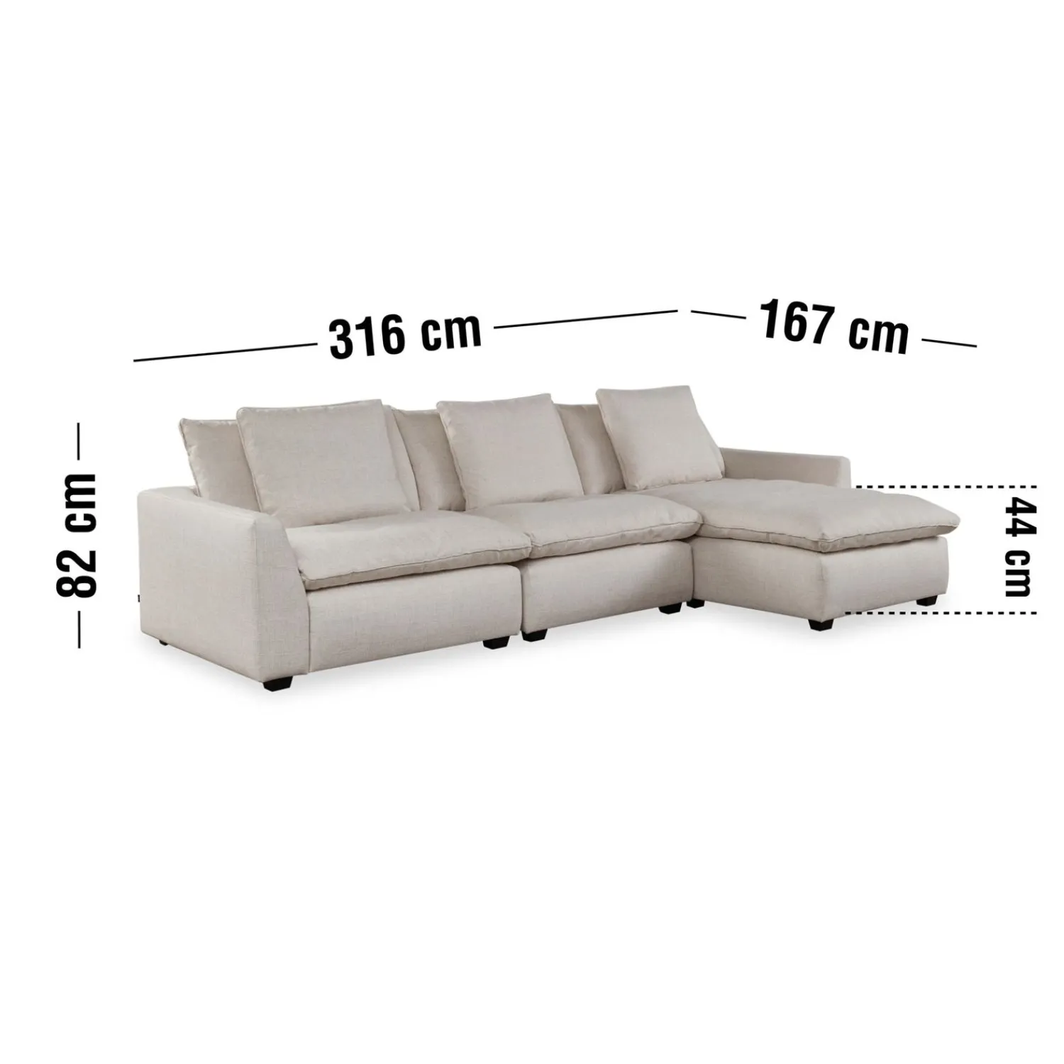 Sale ILVA Heaven højrevendt sofa med chaiselong
