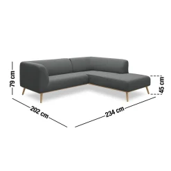 Discount ILVA Land højrevendt hjørnesofa med pufafslutning