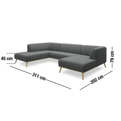 New ILVA Land højrevendt hjørnesofa med chaiselong