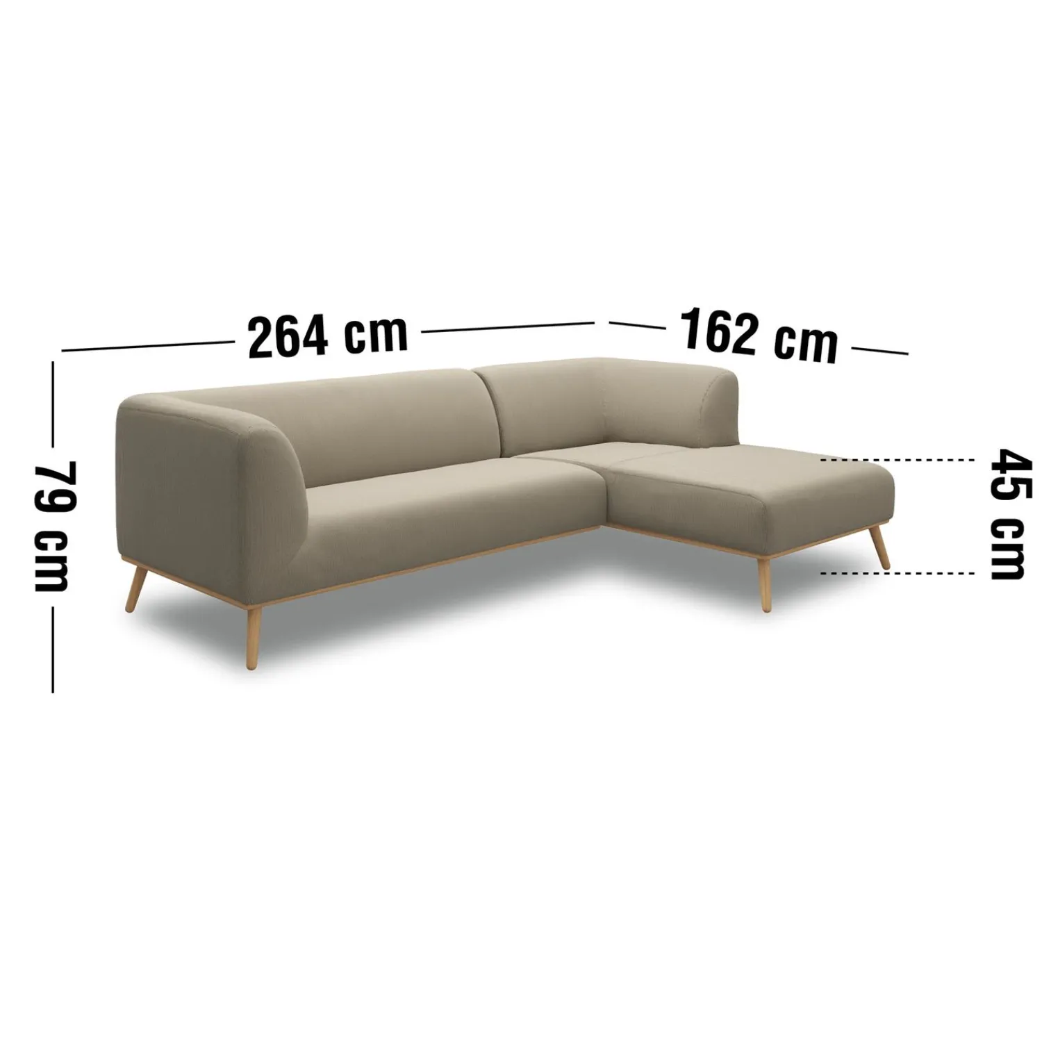 ILVA Land venstrevendt sofa med chaiselong