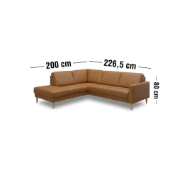 Discount ILVA Linea venstrevendt hjørnesofa med pufafslutning