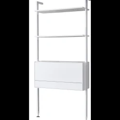 Best ILVA Mensola Reolsystem med 2 vanger, 2 hylder + 1 skrivepult hvid