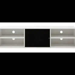 Discount ILVA Mistral AV TV-møbel med 3 hylder og 1 låge hvid/sort