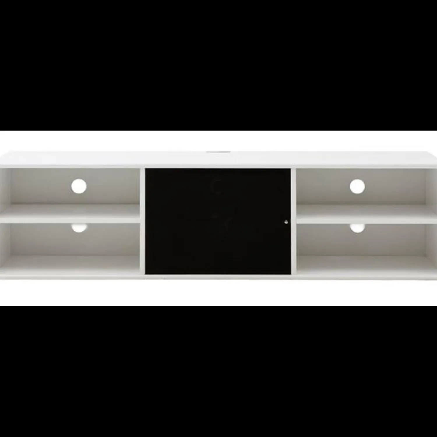 Discount ILVA Mistral AV TV-møbel med 3 hylder og 1 låge hvid/sort