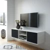 Outlet ILVA Mistral AV TV-møbel med 2 låger hvid/sort
