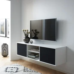 Outlet ILVA Mistral AV TV-møbel med 2 låger hvid/sort
