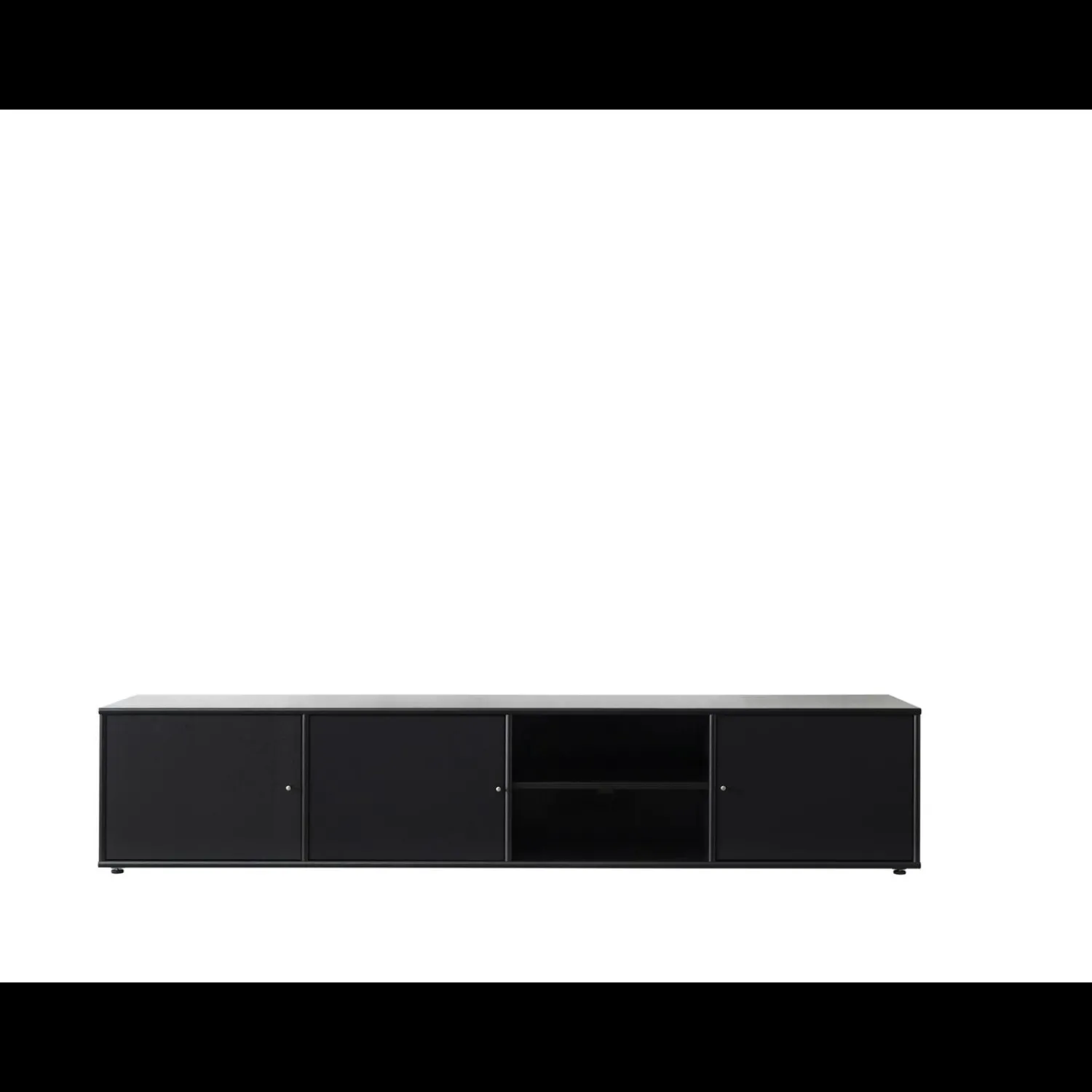Outlet ILVA Mistral AV TV-møbel med 3 låger + 6 stilleskruer sort