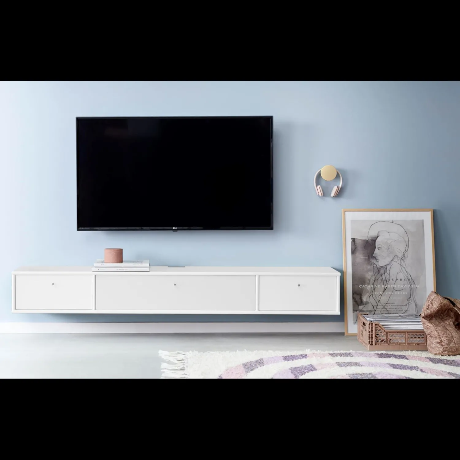 Best ILVA Mistral AV TV-møbel med 2 skuffer og 1 låge hvid