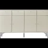 Hot ILVA Mistral Classic Beige skænk med 4 låger, 4 skuffer + sorte ben