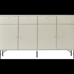 Hot ILVA Mistral Classic Beige skænk med 4 låger, 4 skuffer + sorte ben