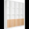 Hot ILVA Mistral Classic Hvid reol med 8 hylder + 4 låger i eg