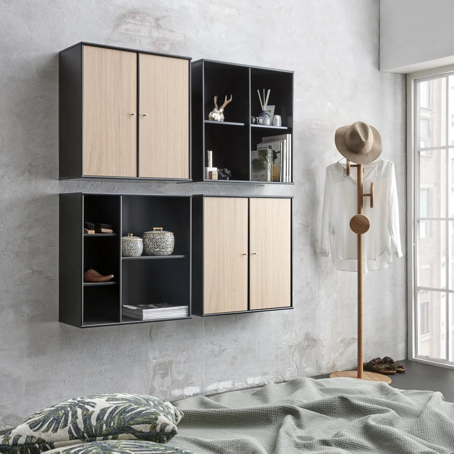 Online ILVA Mistral KUBUS Reoopstilling med 4 moduler + 4 låger sort/eg