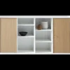 Hot ILVA Mistral KUBUS Skænk med 2 låger + 2 hylder hvid/eg