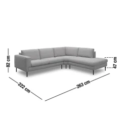 Clearance ILVA Nyland højrevendt hjørnesofa med pufafslutning