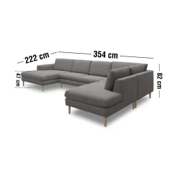 New ILVA Nyland venstrevendt hjørnesofa med chaiselong