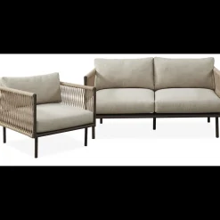Outlet ILVA Oblic Loungehavesæt med 2 pers. loungesofa og 1 stk. hvilkestol.