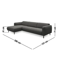 Clearance ILVA Parker venstrevendt sofa med chaiselong