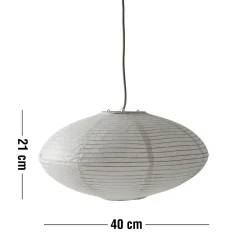 Best ILVA Riisi oval Lampeskærm 19 x 40 cm