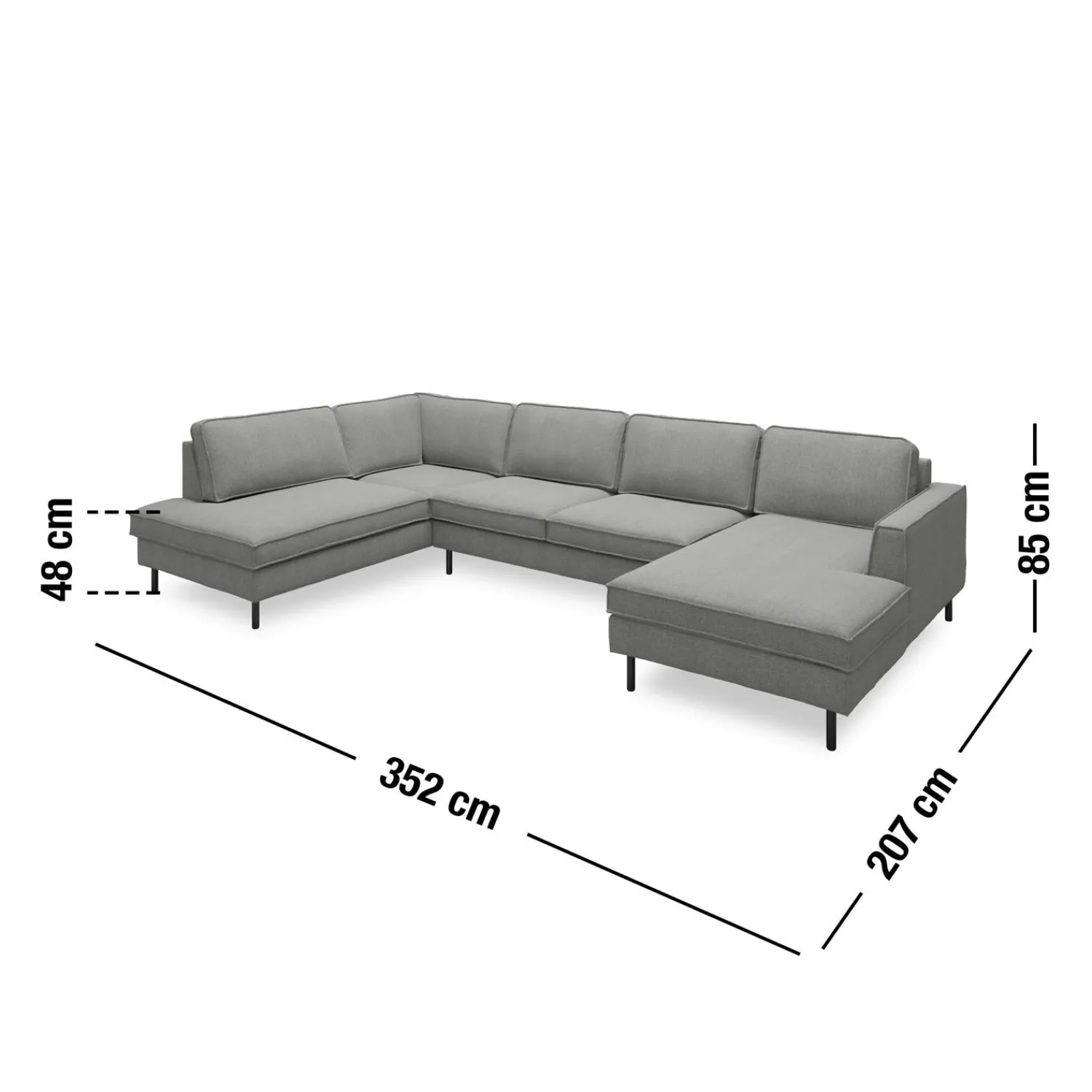 New ILVA Scott højrevendt hjørnesofa med chaiselong
