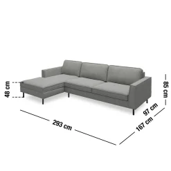 Best ILVA Scott venstrevendt sofa med chaiselong