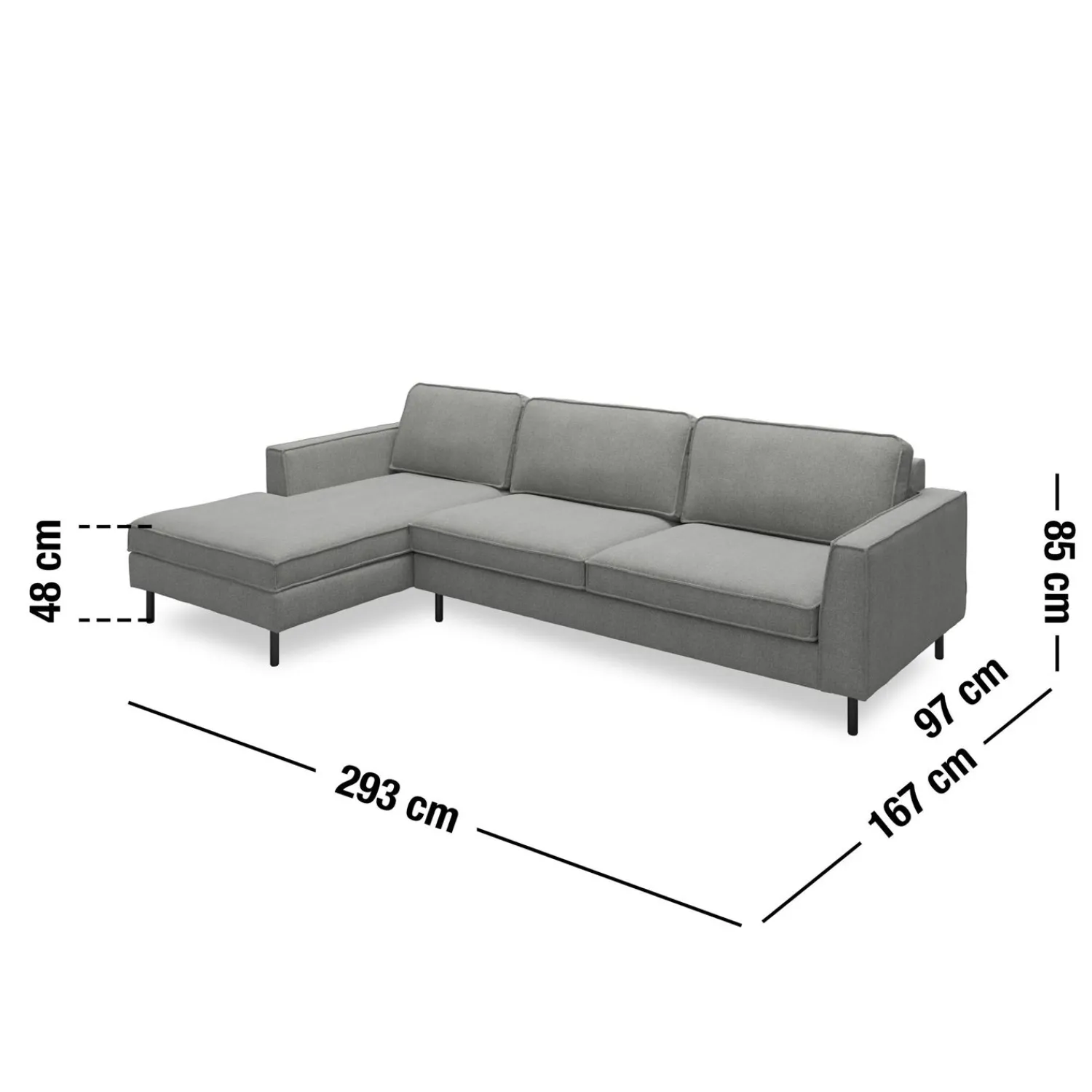 Best ILVA Scott venstrevendt sofa med chaiselong