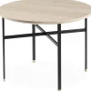 Outlet ILVA Skovby SM241/260 Sofabord med plade i lyst træ + sort stel