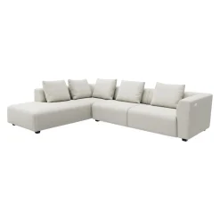 New ILVA Solaro venstrevendt hjørnesofa med pufafslutning