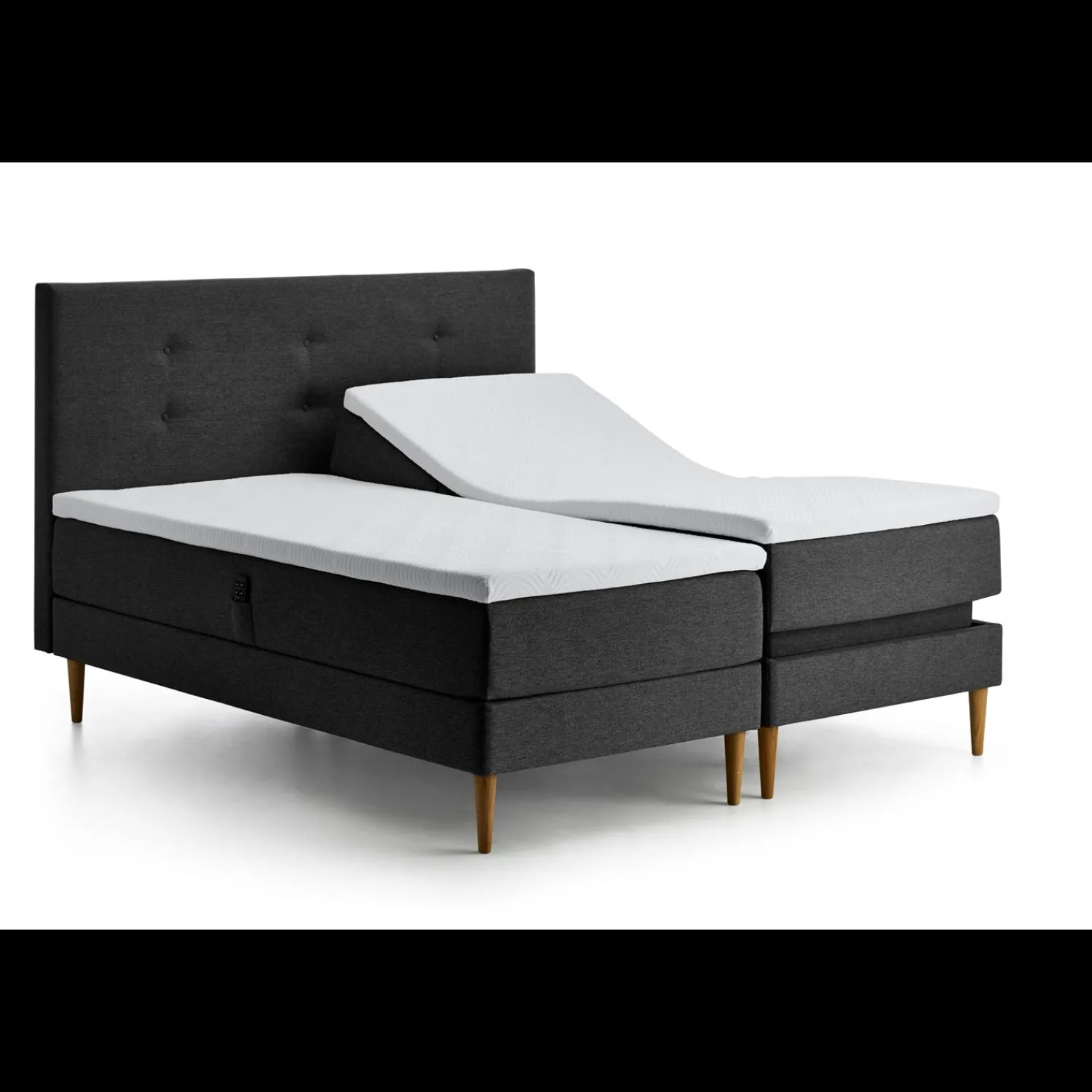New ILVA Tempur Relaxation Adj Inkl. Tempur Topper One, 180x210 cm bokselevationsseng