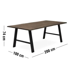 Discount ILVA Timber 200 x 100 x 74 cm Spisebord 200 x 100 x 74 cm