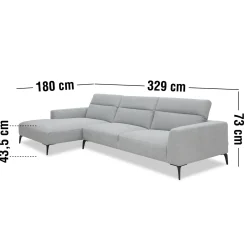 Best ILVA Volanti venstrevendt sofa med chaiselong